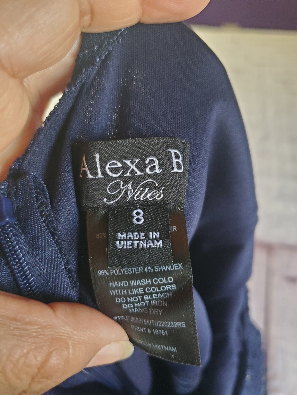 Alexa B Nites Mesh Sheer Lace Sequin Evening Dress Mermaid Gown Formal Prom 8 - Picture 9 of 14